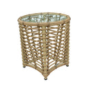 Sandra - Outdoor Beige Wicker End Table