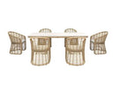 Mina - Outdoor Bamboo Wicker Dining Set