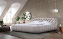 Yolonda - Modern Beige Fabric Bed
