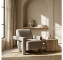 Wylie - Modern Beige Fabric Accent Chair
