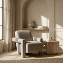 Wylie - Modern Light Grey-Beige Fabric Accent Chair