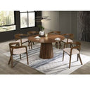 Truman - Mid-Century Modern Grey + Walnut Bar Chair (Set of 2)