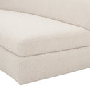 Kilmer Modern Off-White Curved Fabric Sectional Sofa