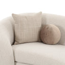 Kilmer Modern Off-White Curved Fabric Sectional Sofa