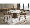 Truman - Mid-Century Modern Grey + Walnut Bar Chair (Set of 2)