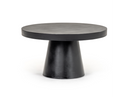 Desoto - Modern Black Concrete Round Coffee Table