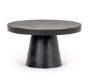 Desoto - Modern White Concrete Round End Table