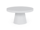 Desoto - Modern White Concrete Round Coffee Table