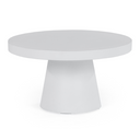 Desoto - Modern White Concrete Round Coffee Table