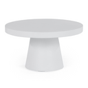 Desoto - Modern White Concrete Round Coffee Table
