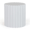 Evadale - Modern White Concrete End Table