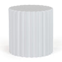 Evadale - Modern White Concrete End Table