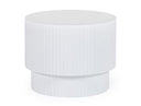 Gruver - Modern White Concrete End Table