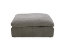 Vicki - Modern Grey Fabric Ottoman
