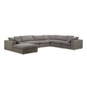 Vicki - Modern Grey Fabric Ottoman