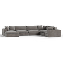 Vicki - Modern Grey Fabric Modular Sectional Sofa