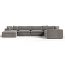 Vicki - Modern Grey Fabric Modular Sectional Sofa