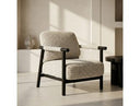 Balko - Modern Grey Fabric + Black Accent Chair