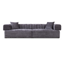 Moreno - Modern Ivory Beige Fabric 4-Seater Sofa