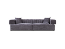 Moreno - Modern Grey Fabric 4-Seater Sofa