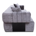 Moreno - Modern Grey Fabric 4-Seater Sofa