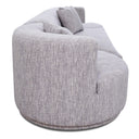 Beau - Modern Light Grey Fabric Sectional Sofa With 2 Swirling Chair