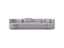Beau - Modern Light Grey Fabric Sectional Sofa With 2 Swirling Chair