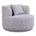 Beau - Modern Light Grey Fabric Sectional Sofa With 2 Swirling Chair