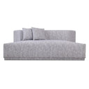 Beau - Modern Light Grey Fabric Sectional Sofa With 2 Swirling Chair
