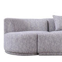 Beau - Modern Light Grey Fabric Sectional Sofa With 2 Swirling Chair
