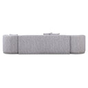 Beau - Modern Light Grey Fabric Sectional Sofa With 2 Swirling Chair