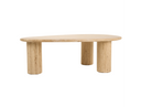 Gracemont - Modern Travertine Marble Freeform Coffee Table
