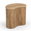 Matador - Modern Travertine Marble + Wood Freeform Coffee Table Set