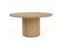 Lavaca - Modern Travertine Marble Round Coffee Table