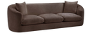 Penelope 92.5" Chenille Fabric Upholstered Sofa - Brown