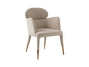 Shannon - Modern Beige Vegan Leather + Rosegold Dining Chair