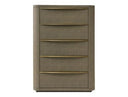Lois - Modern Beige Shagreen + Brass Chest