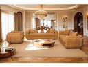 Tiene - Modern Orange Fabric 3-Seat Sofa