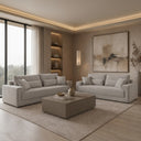 Loki - Modern Grey Fabric 3-Seat Sofa