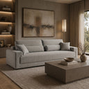 Loki - Modern Grey Fabric 3-Seat Sofa