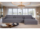 Loki - Modern Grey Fabric Right Facing Sectional Sofa