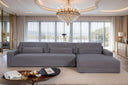 Loki - Modern Grey Fabric Right Facing Sectional Sofa