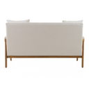 Cynthia - Modern White Fabric + Wood Loveseat