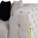 Clarice - Transitional Light Beige Velvet Sofa