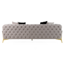 Clarice - Transitional Light Beige Velvet Sofa
