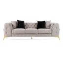 Clarice - Transitional Light Beige Velvet Chair