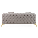 Clarice - Transitional Light Beige Velvet Loveseat