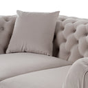 Clarice - Transitional Light Beige Velvet Loveseat