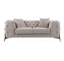 Clarice - Transitional Light Beige Velvet Chair