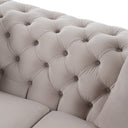 Clarice - Transitional Light Beige Velvet Loveseat